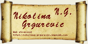 Nikolina Grgurević vizit kartica